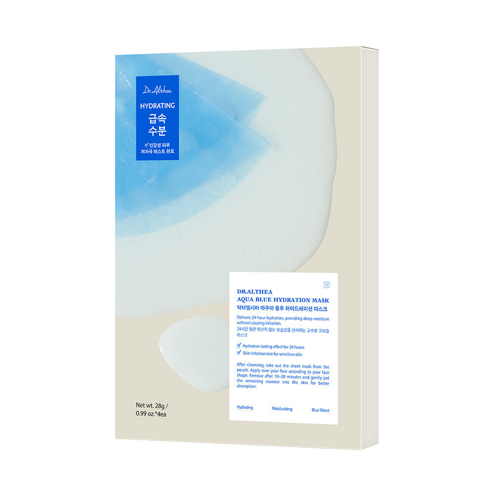 Aqua Blue Hydration Mask 4er Pack