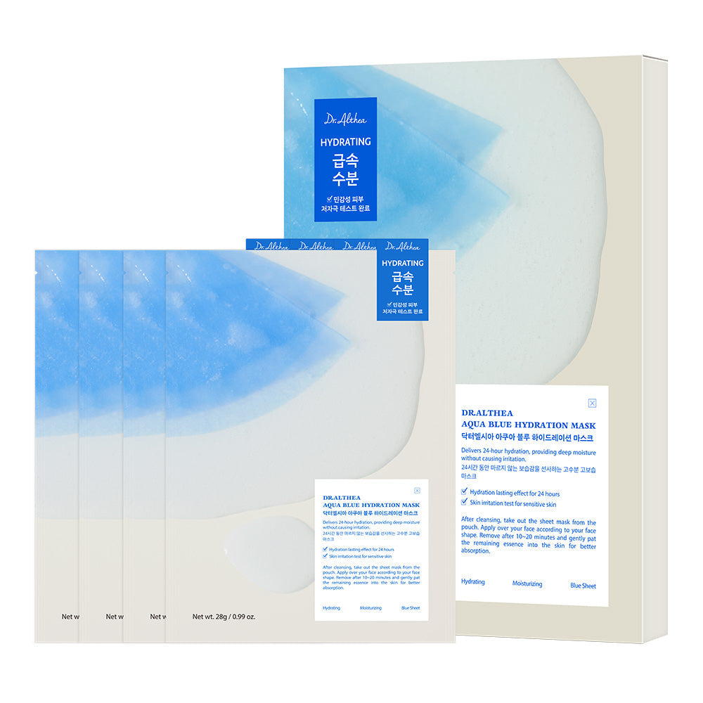Aqua Blue Hydration Mask 4er Pack
